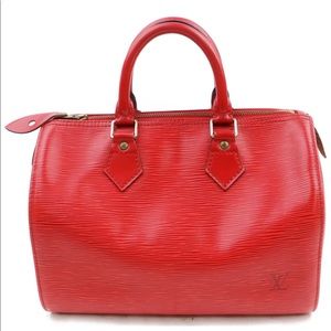 Louis Vuitton ❤️ red Epi speedy 25